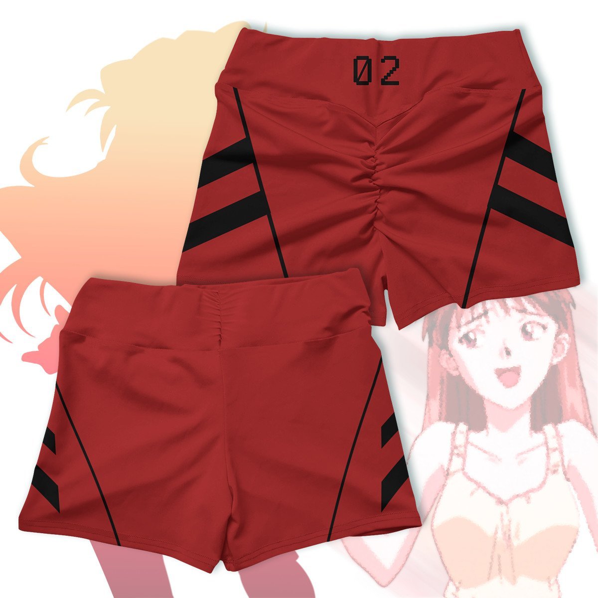 neon genesis asuka active wear set 346226 - Anime Swimsuits