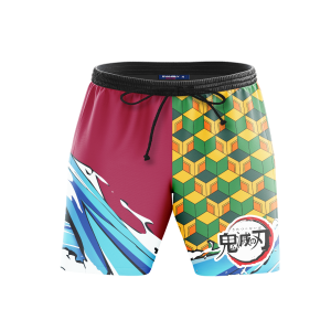 Slayer Giyu Beach Shorts FDM3107 S Official Anime Swimsuit Merch