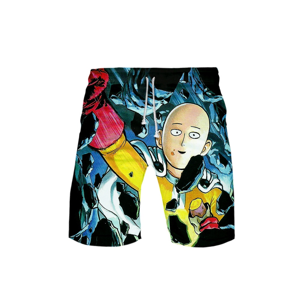 3D One Punch Man Mens Swimwear Swim Shorts Kids Beach Board Shorts Swimming Pants Swimsuit Mens - Anime Swimsuits