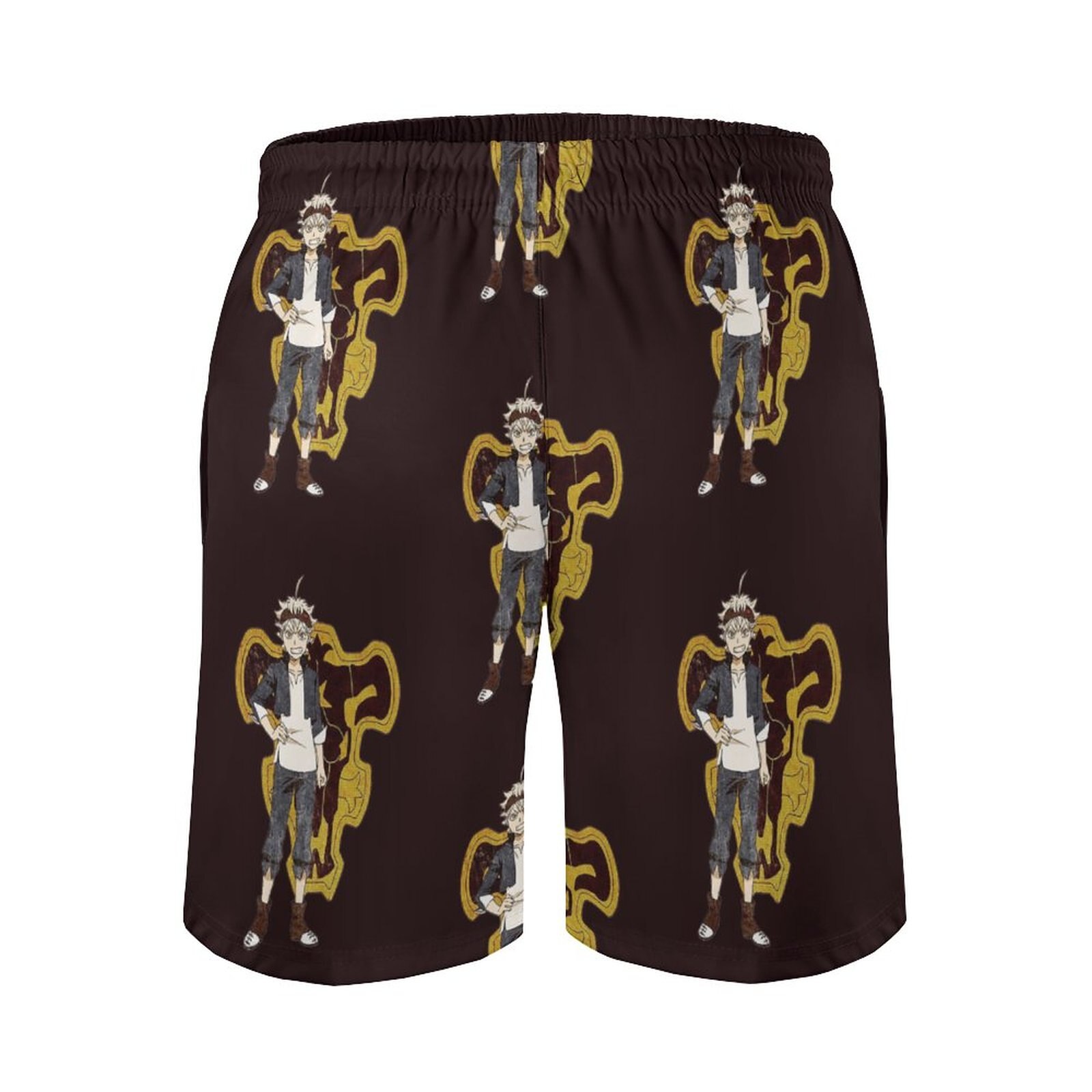 ASTA Bull Board Shorts Black Clover Beach Short Pants High Quality Men Comfortable Custom Swimming Trunks 4 - Anime Swimsuits