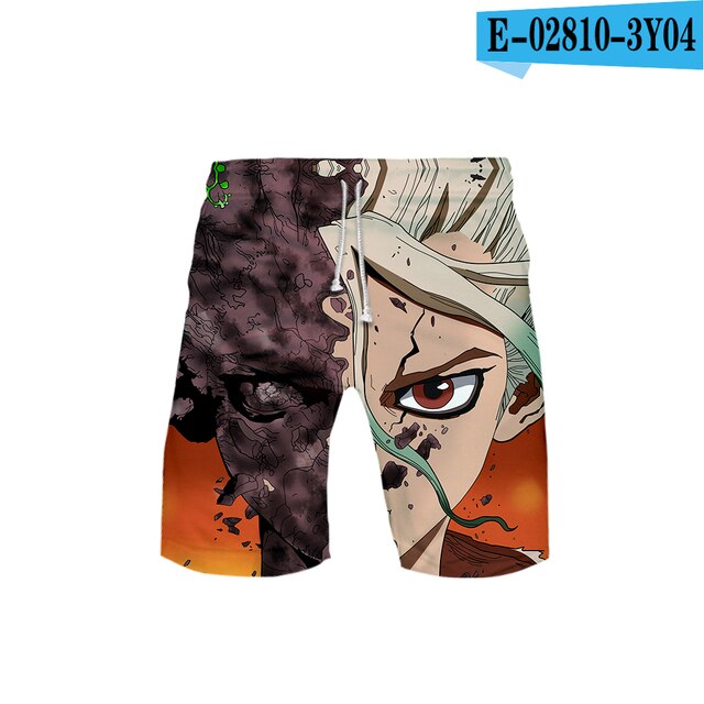 Dr. Stone Swimsuit - 3D Printed Dr. Stone Anime Swimwear Shorts Pants