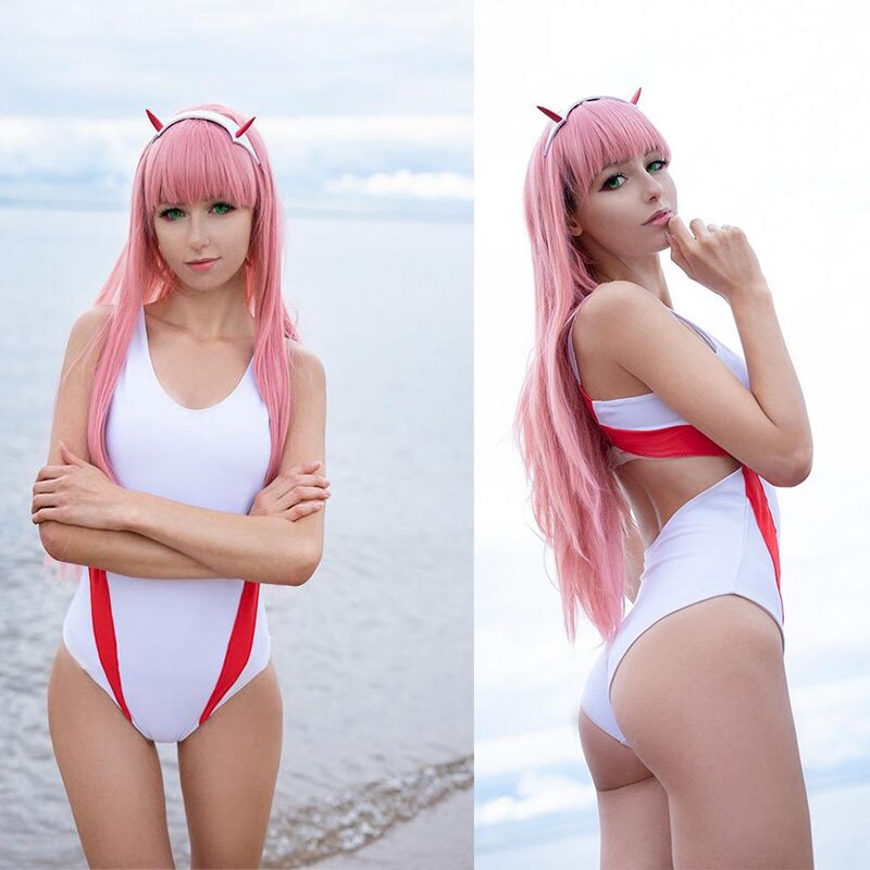 Anime Darling in the Franxx Zero Two 02 Cosplay Jumpsuits Swimsuit Sexy Girls Women Sukumizu Suits 4 - Anime Swimsuits