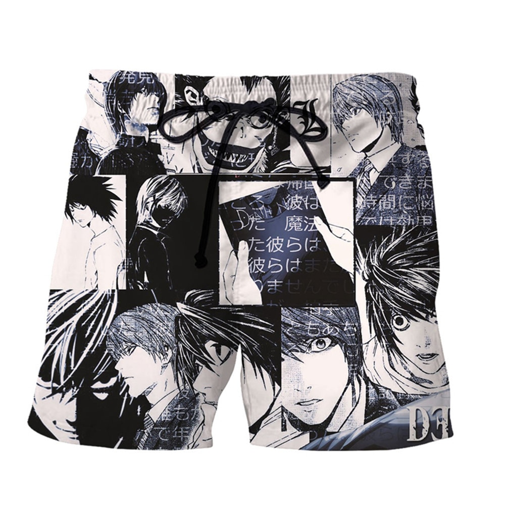 CLOOCL Men Shorts Death Note Anime 3D Print Unisex Beach Shorts Casual Streetwear Harajuku Style Fitness - Anime Swimsuits