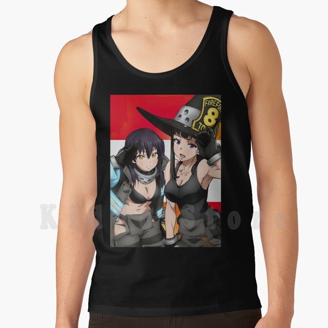Fire Force Tamaki Kotatsu And Maki Oze tank tops vest 100 Cotton Special Fire Force - Anime Swimsuits