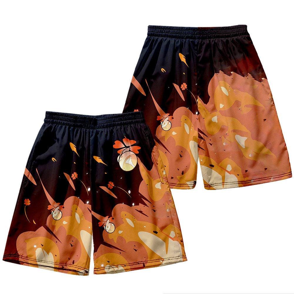 Genshin Impact Beachwear Bleach Short Pants Anime Print Swimming Shorts Men Streetwear Board Quick Dry Boys 2 - Anime Swimsuits