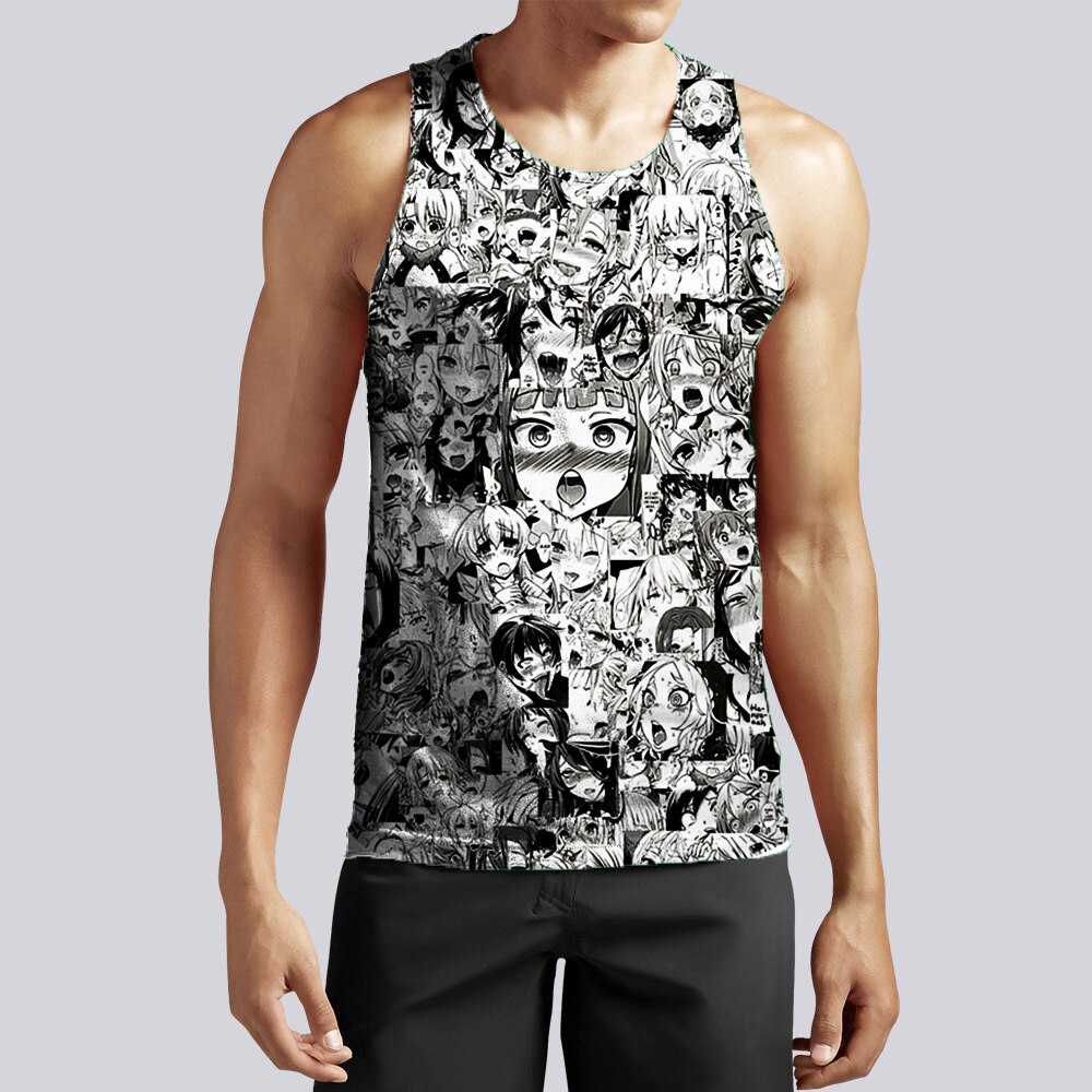 Hot Selling Hoodies Ahegao 3D Pajamas Printed Vests For Men Women s Hoodies Endless Patterns Anime 3 - Anime Swimsuits