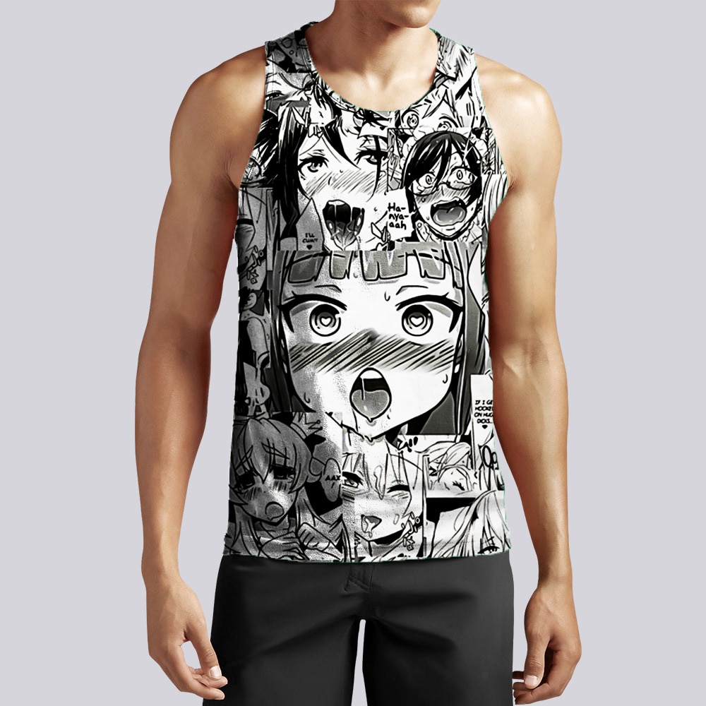 Hot Selling Hoodies Ahegao 3D Pajamas Printed Vests For Men Women s Hoodies Endless Patterns Anime - Anime Swimsuits