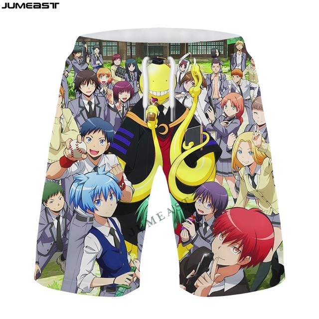Jumeast Y2k Men Women 3D Printed Cartoon Anime Assassination Classroom Shorts Trunks Beach Casual Sweatpants Short 1.jpg 640x640 1 - Anime Swimsuits