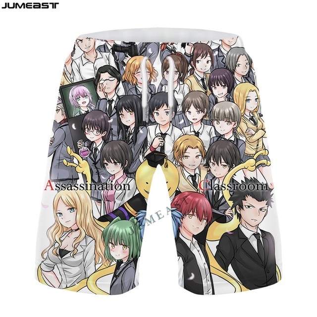 Jumeast Y2k Men Women 3D Printed Cartoon Anime Assassination Classroom Shorts Trunks Beach Casual Sweatpants Short 3.jpg 640x640 3 - Anime Swimsuits