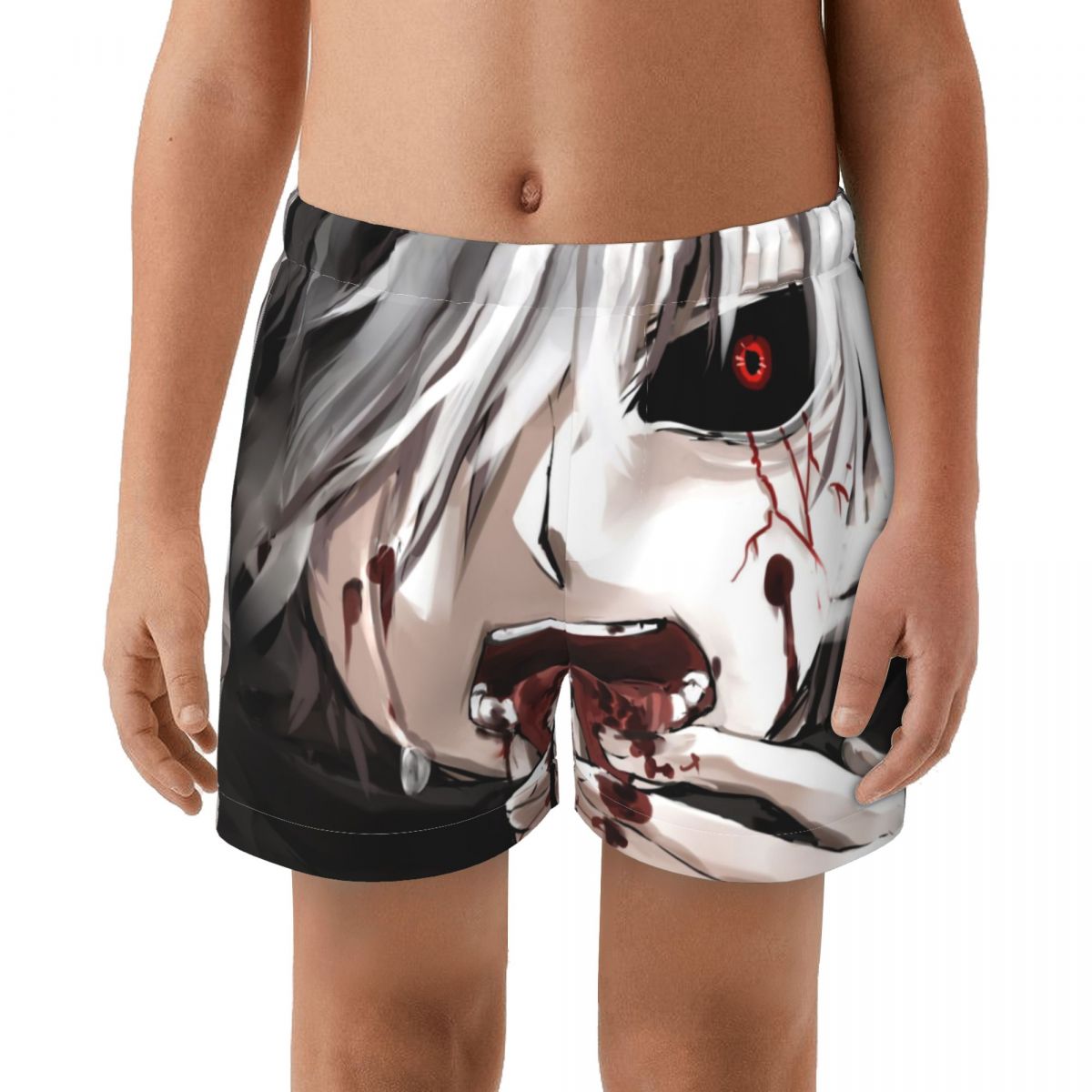 Tokyo Ghoul Hot sell swimming Trunks boy s Beach shorts Hi Q Swimwear with Pocket trunks 1 - Anime Swimsuits
