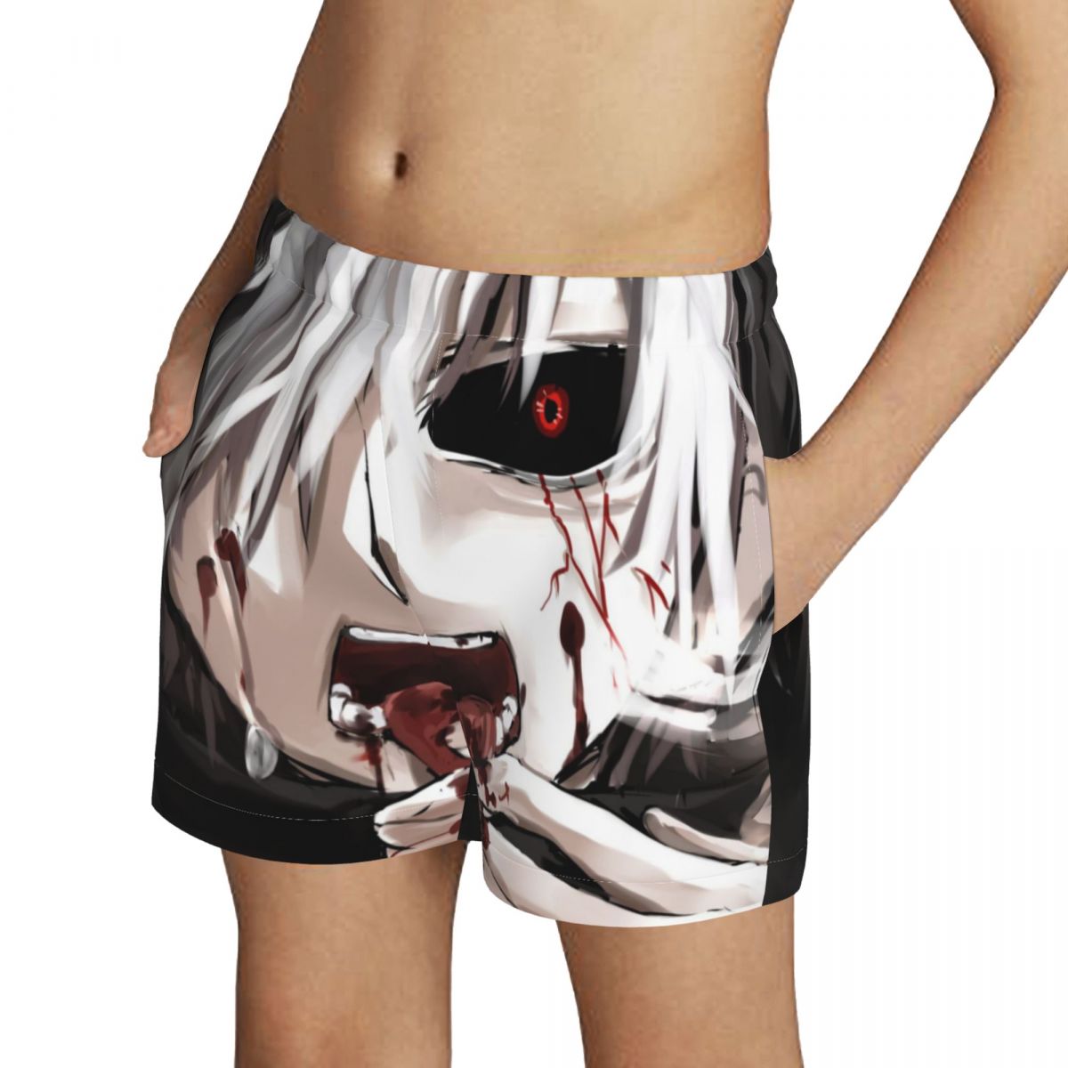 Tokyo Ghoul Hot sell swimming Trunks boy s Beach shorts Hi Q Swimwear with Pocket trunks 3 - Anime Swimsuits