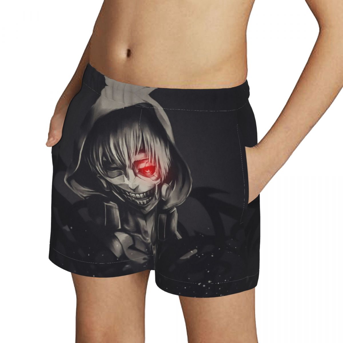 Tokyo Ghoul Shorts boy Quick Dry Swimwear Swimsuits Swim Boxer Trunks Surf Board Shorts With belt 2 - Anime Swimsuits