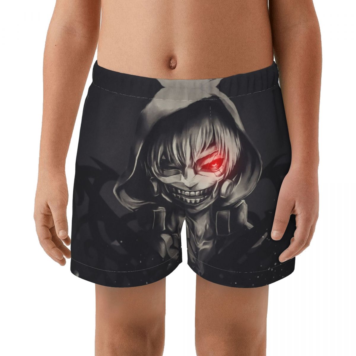 Tokyo Ghoul Shorts boy Quick Dry Swimwear Swimsuits Swim Boxer Trunks Surf Board Shorts With belt - Anime Swimsuits